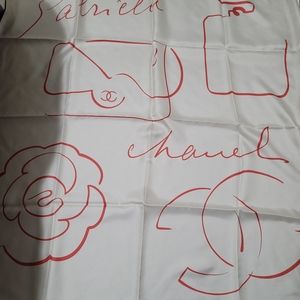 Chanel scarf silk size 90×90cm(in)